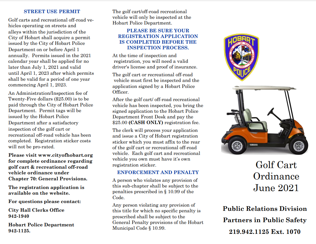 Golf Cart Brochure Page 2