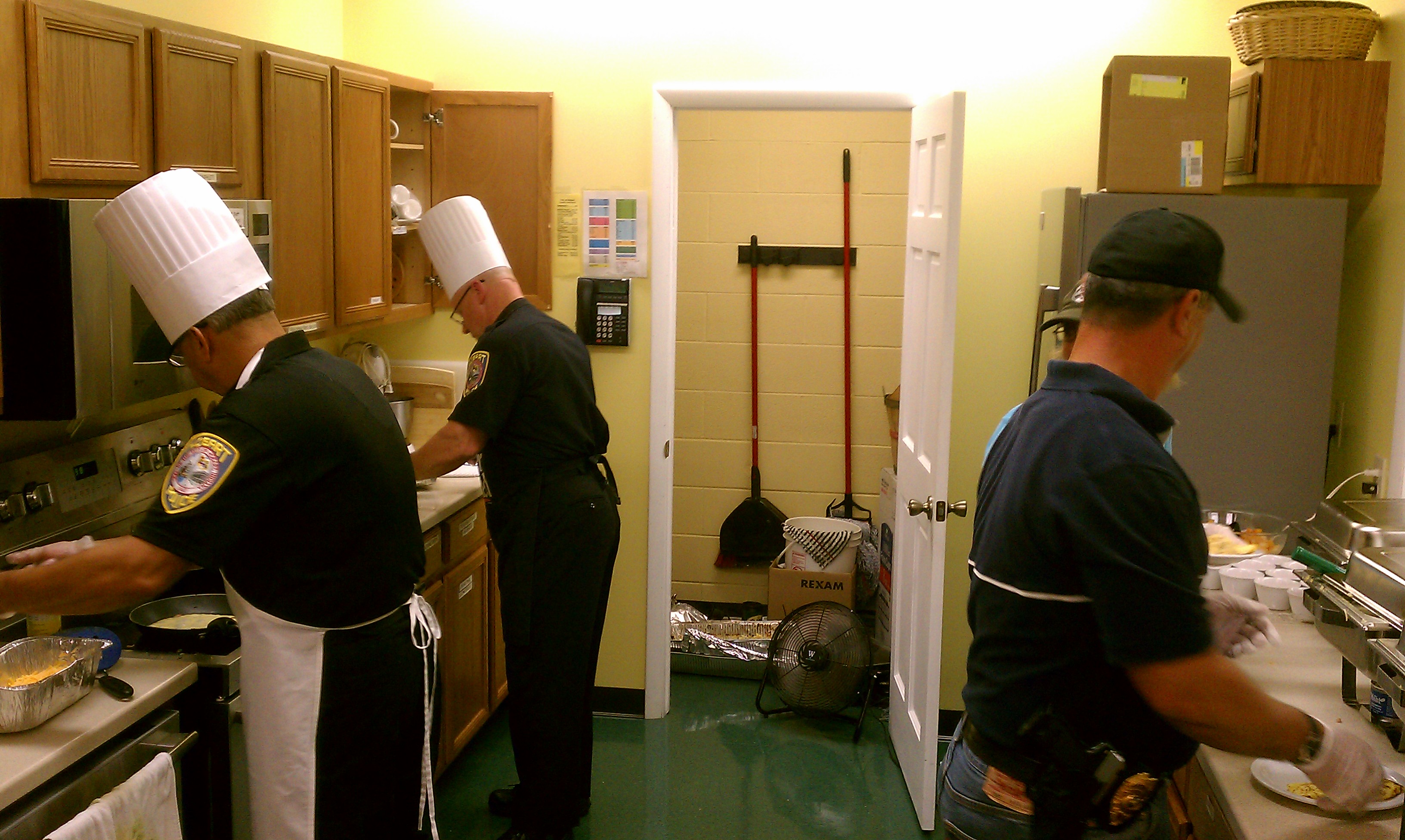 Officers Cooking Breakfast